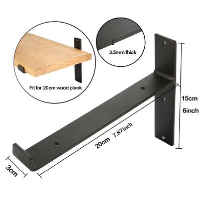 Wholesale L Support Steel Wall Mounted Heavy Duty Floating Metal Shelf Support Bracket