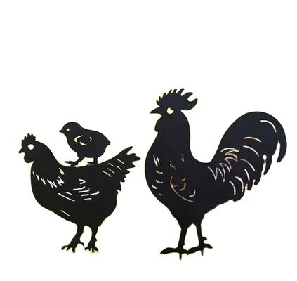 কাস্টমাইজড প্যাটার্ন লেজার কাট কারুশিল্প গার্ডেন পার্কের অলঙ্কারগুলির জন্য কাস্টমাইজড রঙ সহ ধাতব সজ্জা